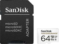SanDisk High Endurance microSDXC SDSQQNR-064G-GN6IA 64GB + SD adapter
