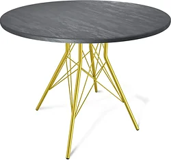 Кухонный стол Sheffilton SHT-TU2-1/ТТ 90 (золото/каменный уголь)