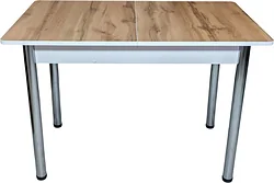 Кухонный стол СВД Юнио 1100-1400x700 052.П24.Х (дуб вотан/хром)