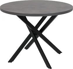 Кухонный стол Аврора Рига D950 (ароза реликтовая/черный)