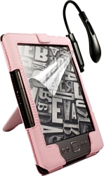 Tuff-Luv Kindle 4 Sleek Jacket Pink + Spark Light (G1_50+D1_29)