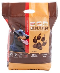 Дилли (4 кг) Сухой корм для активных собак