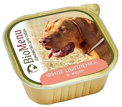BioMenu (0.15 кг) Adult консервы для собак филе цыпленка в желе