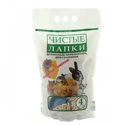 Наполнитель Чистые лапки Древесный 1кг/4л
