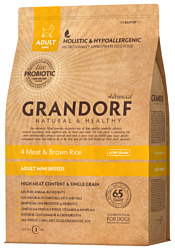 Grandorf (1 кг) 4 Meat & Brown Rice Мини