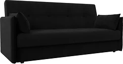 Прямой диван Лига диванов Лига-018 117868 (микровельвет черный)