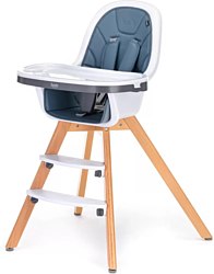 Стульчик трансформер Nuovita Gourmet (синий, деревянный)