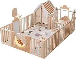 Игровой манеж UNIX Kids DeLuxe House 180x200 (Camel) Игровой манеж UNIX Kids DeLuxe House 180x200 (Camel)