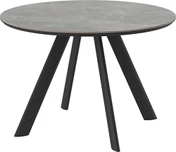 Кухонный стол Мамадома Rondy-116 d116 (dolmen grey premium cer/черный)