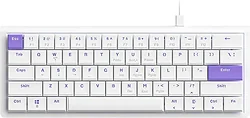 Клавиатура Ajazz NKL61 white/violet, Low Profile Switch