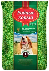 Родные корма (16.38 кг) Сухой корм для взрослых собак ягненок с рисом