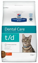 Корм для кошек Hill's Prescription Diet T/D Feline Dental Health dry (1.5 кг) Корм для кошек Hill's Prescription Diet T/D Feline Dental Health dry (1.5 кг)