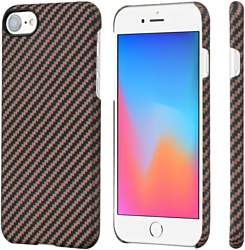 Pitaka MagEZ Case Pro для iPhone 8 (twill, черный/розовое золото)