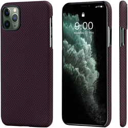 Pitaka MagEZ для iPhone 11 Pro Max (plain, черный/красный)