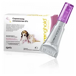 Средство от блох и клещей Zoetis (Pfizer) капли от блох и клещей Стронгхолд 15 мг для собак и кошек менее 2,5 кг (1 пипетка) для кошек и собак 1шт. в уп.