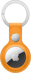 Apple кожаный для AirTag с кольцом для ключей (золотой апельсин) MM083