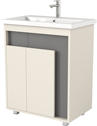 Тумба под умывальник Дабер 015 60 Т15.6.0.19 (бежевый/серый)