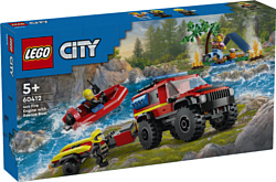 LEGO City 60412 Пожарная машина 4х4 со спасательным катером