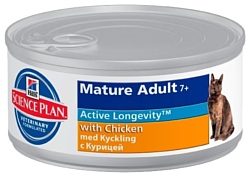 Hill's (0.082 кг) 1 шт. Science Plan Feline Mature Adult 7+ Active Longevity with Chicken Canned