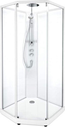 IDO Comfort 10-5 90x90 (алюминий, прозрачное стекло)