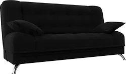 Прямой диван Лига диванов Анна 28073 (микровельвет черный)