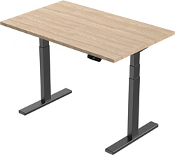 Стол для работы Smartstol Slim 120x80x1.8 (черный/дуб санома)