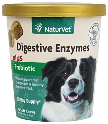 NaturVet Digestive Enzymes + Probiotic Soft Chew