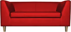Софа Brioli Дедрик М двухместный (экокожа, L19 красный/светлые ножки) Софа Brioli Дедрик М двухместный (экокожа, L19 красный/светлые ножки)