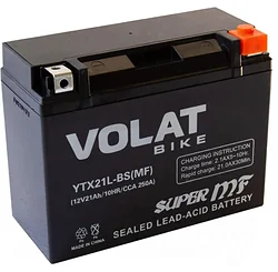 Аккумулятор для мотоцикла VOLAT YTX21L-BS(MF) R+ (21Ah) Аккумулятор для мотоцикла VOLAT YTX21L-BS(MF) R+ (21Ah)