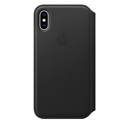 Apple Leather Folio для iPhone XS Black