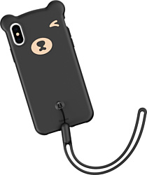 Baseus Bear Silicone для iPhone XS Max (черный)