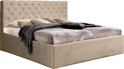 Кровать Анмикс Ирма 160x200 металлическое основание с ПМ (бежевый Simple 42)