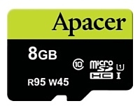 Apacer microSDHC Card Class 10 UHS-I U1 (R95 W45 MB/s) 8GB