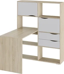 Стол для работы Трия Письменный тип 7 (дуб сонома/белый ясень) Стол для работы Трия Письменный тип 7 (дуб сонома/белый ясень)