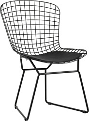 Stool Group Bertoia с черной подушкой (черный)