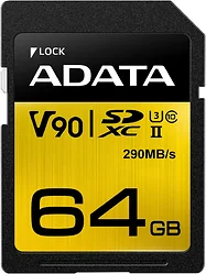 Карта памяти ADATA Premier ONE ASDX64GUII3CL10-C SDXC 64GB Карта памяти ADATA Premier ONE ASDX64GUII3CL10-C SDXC 64GB