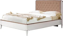 Кровать Гомельдрев Тельма ГМ 6581-10 160x200 Дуб (Helena-1/белый/натуральный дуб)