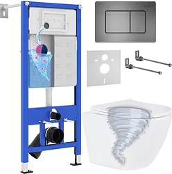 Унитаз Roxen Antares Tornado в комплекте с инсталляцией StounFix Dual Fresh 6 в 1 968391 (кнопка: оружейная сталь) Унитаз Roxen Antares Tornado в комплекте с инсталляцией StounFix Dual Fresh 6 в 1 968391 (кнопка: оружейная сталь)