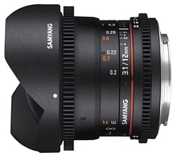 Samyang 12mm T3.1 ED AS NCS VDSLR Fish-eye Four Thirds