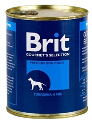 Brit (0.85 кг) 24 шт. Консервы для собак Говядина и рис