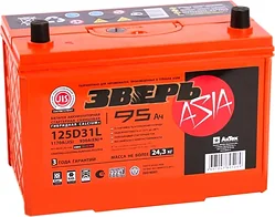 Автомобильный аккумулятор Зверь Asia 930А L+ ЗВА95ЗL (95Ah)