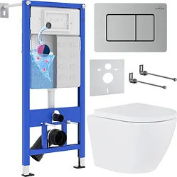 Унитаз Roxen Antares в комплекте с инсталляцией StounFix Dual Fresh 6 в 1 968421 (кнопка: сатин) Унитаз Roxen Antares в комплекте с инсталляцией StounFix Dual Fresh 6 в 1 968421 (кнопка: сатин)