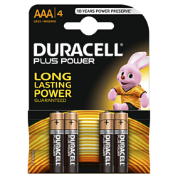 DURACELL Plus Power AAA 4 шт.