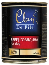 CLAN (0.34 кг) 12 шт. De File Говядина для собак