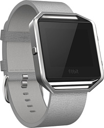 Fitbit кожаный с рамкой для Fitbit Blaze (L, mist gray/stainless steel)