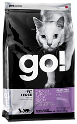 GO! (1.82 кг) Fit + Free Grain Free Cat Recipe (Turkey, chicken, trout, duck)