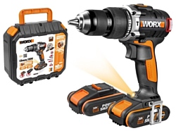 Worx WX373 2.0Ач х2 кейс