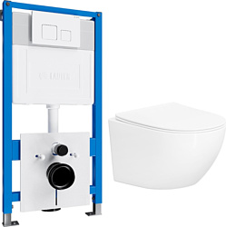 Унитаз Lauter Sulzdorf с микролифтом и кнопкой смыва 219702F (белый/белый) Унитаз Lauter Sulzdorf с микролифтом и кнопкой смыва 219702F (белый/белый)