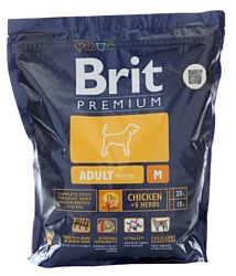 Brit Premium Adult M (1 кг)