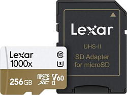 Lexar Professional 1000x microSDHC UHS-II 256GB + SD adapter